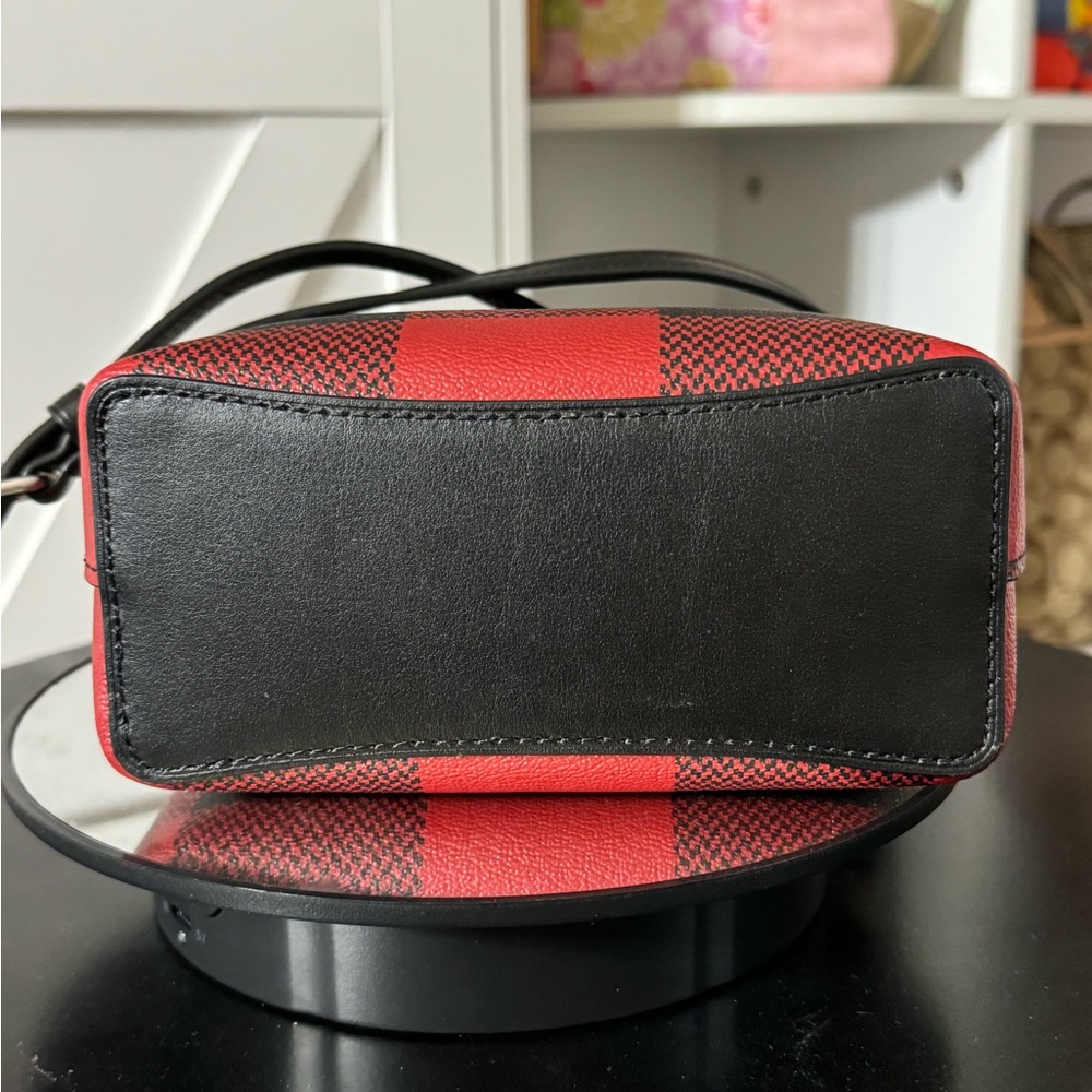 Coach Buffalo Plaid Mini Town Bucket Bag - Picture 6 of 9